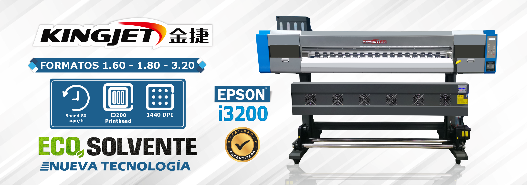 ¿Porqué elegir impresoras KINGJET Ecosolvente?